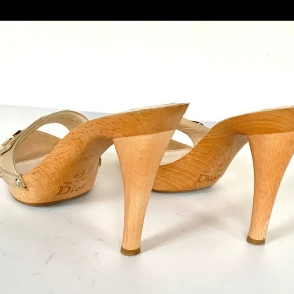 Authentic Dior Clog Gold Heels size 7.5 - Picture 4 of 9